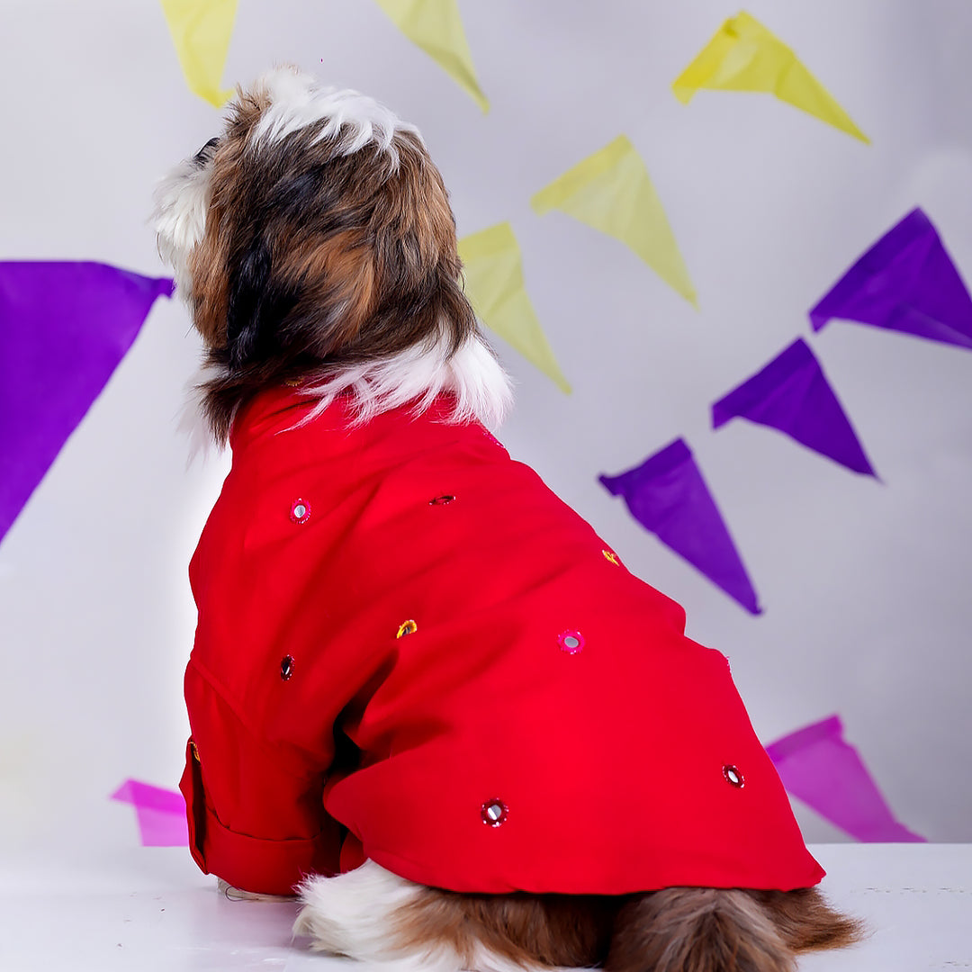 furries-mirror-work-electric-red-kurta-for-dogs