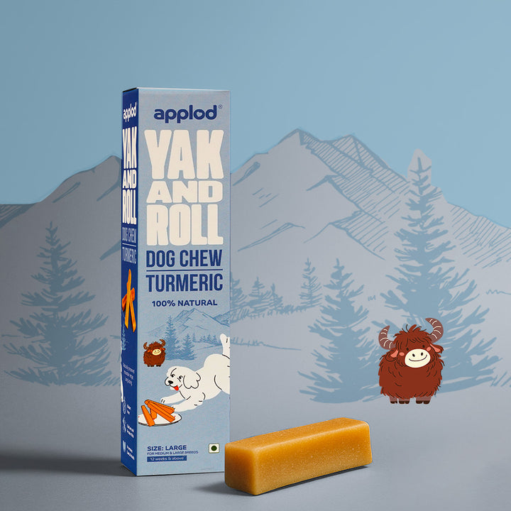 Applod Yak & Roll Turmeric Yak Chew for Dogs
