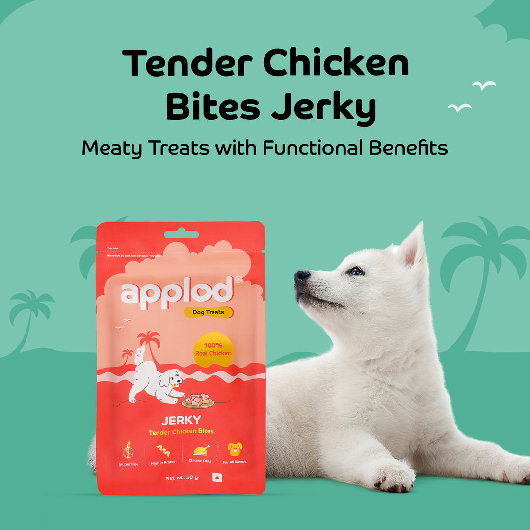 Applod Tender Chicken Jerky Bites Dog Treat - 50g