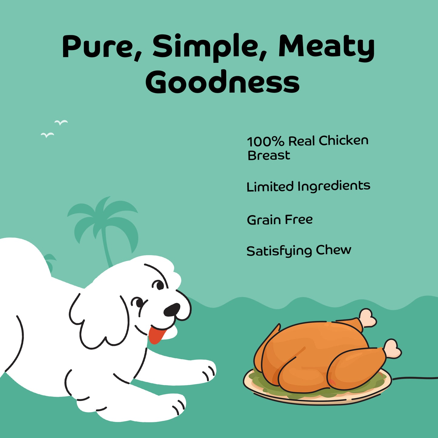 Applod Tender Chicken Breast Dog Treats- 50g