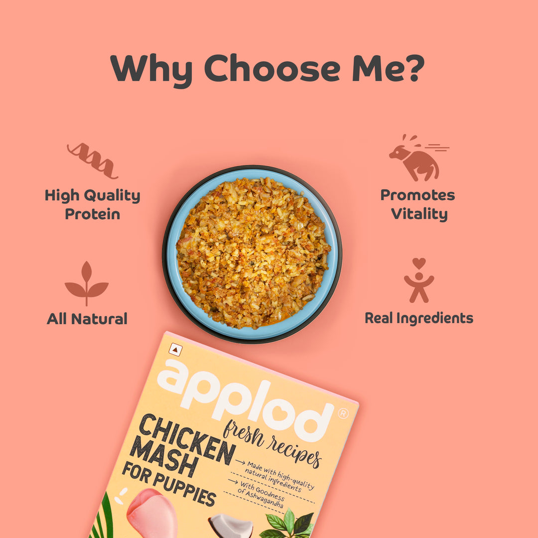 Applod Chicken Mash For Puppies Fresh Dog Food