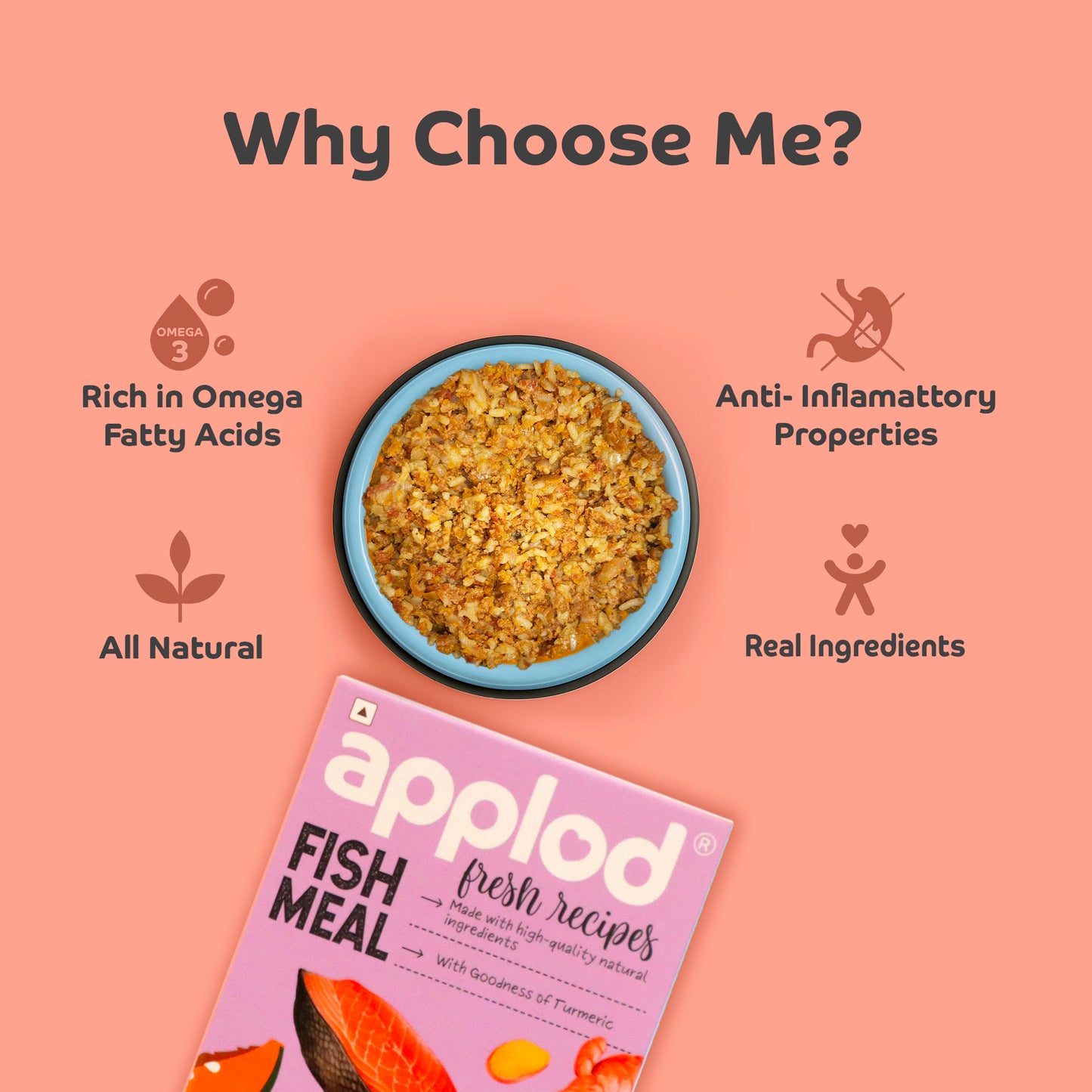 Applod Fish Meal  Fresh Dog Food – For Adult Dogs