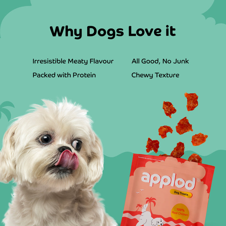 Applod Tender Chicken Jerky Bites Dog Treat - 50g