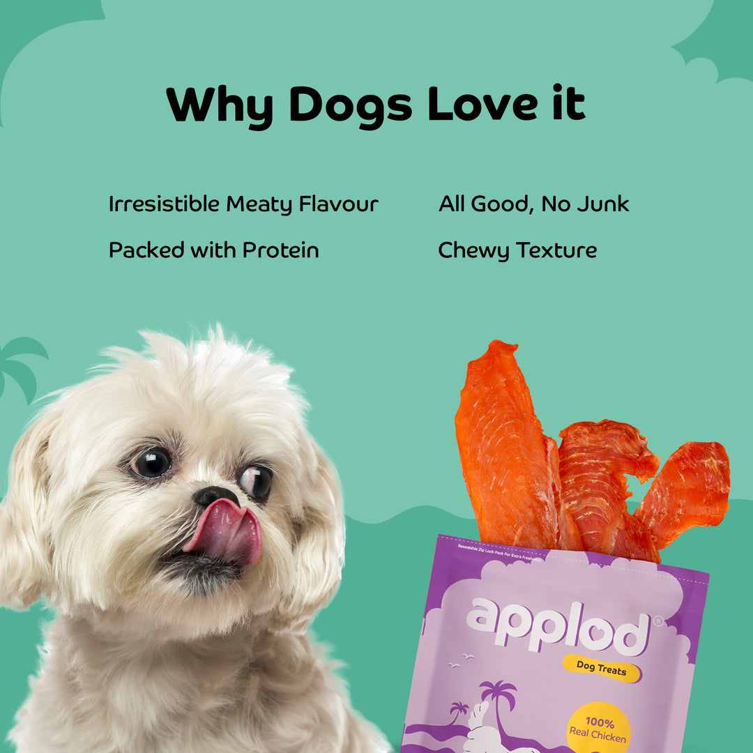 Applod Tender Chicken Slices Dog Treat - 50g