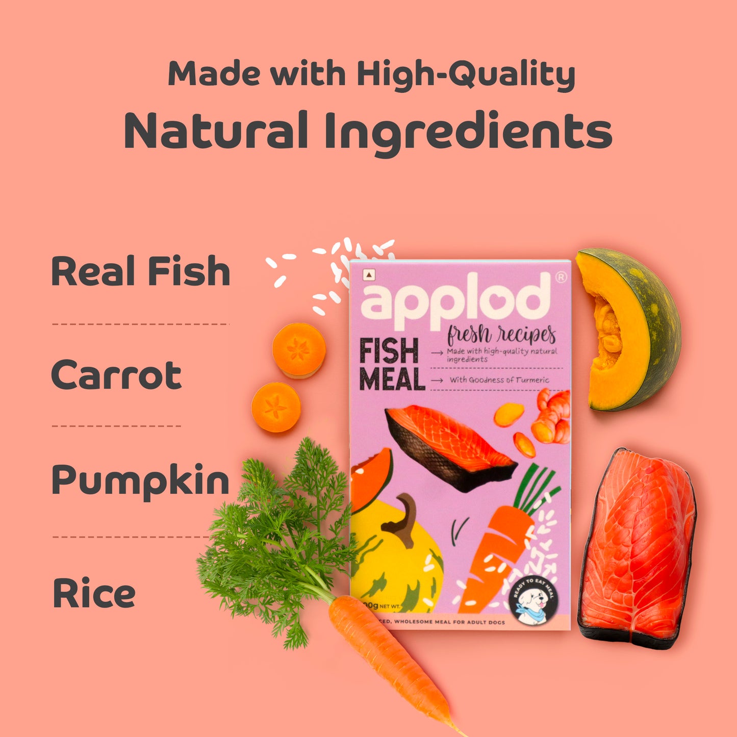 Applod Fish Meal  Fresh Dog Food – For Adult Dogs