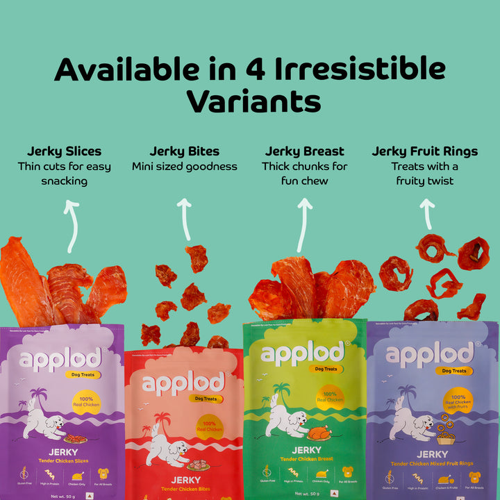Applod Tender Chicken Jerky Bites Dog Treat - 50g