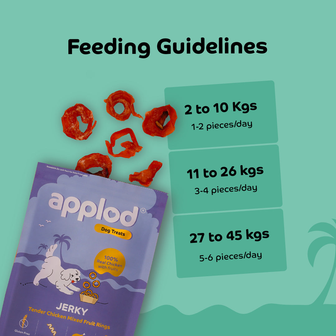Applod Tender Chicken Mix Fruit Rings Dog Treat - 50g