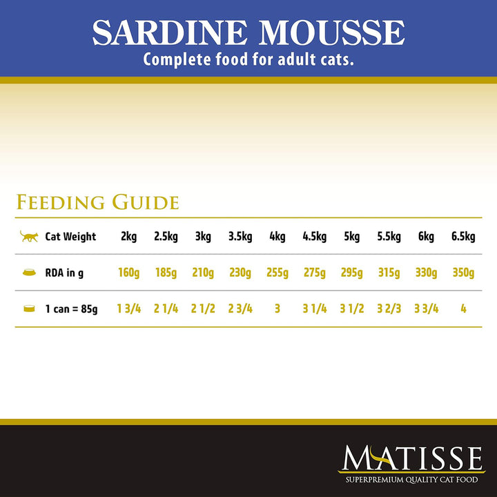 Matisse Sardine Mousse Adult Wet Cat Food - 80g