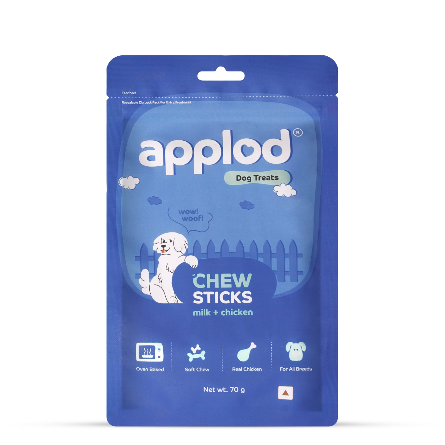 Applod Soft Milk Chew Sticks Dog Treat - 70g
