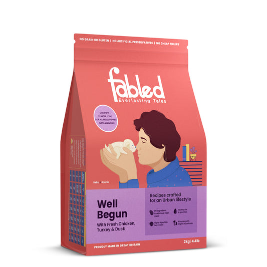 Fabled Well Begun With Fresh Chicken, Turkey & Duck Starter Dry Dog Food - All Breed Puppy - 2kg