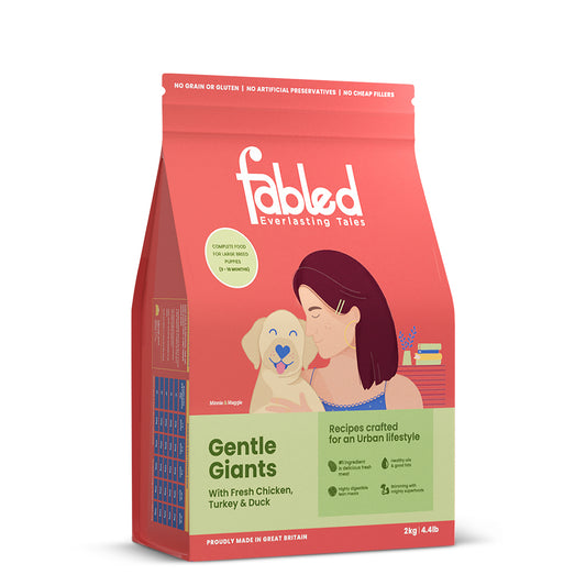 Fabled Gentle Giant With Fresh Chicken, Turkey & Duck Dry Dog Food - Large Breed Puppy - 2kg