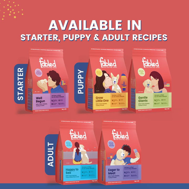 Fabled Happy To Sea With Fresh Salmon, White Fish & COD Dry Dog Food - All Breed Adult