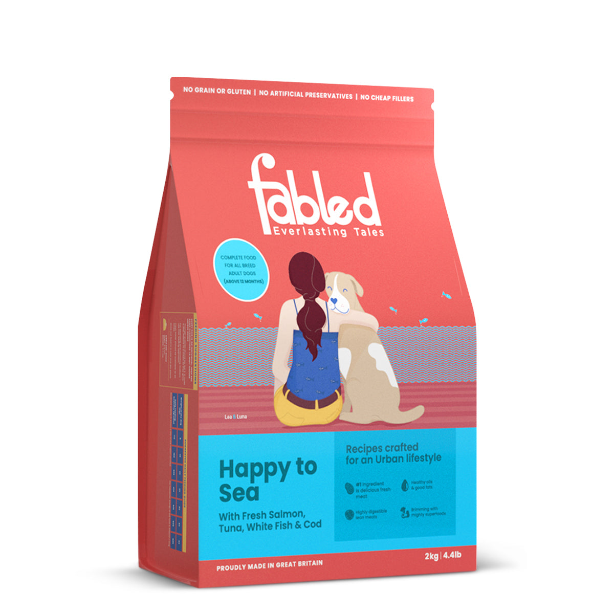 Fabled Happy To Sea With Fresh Salmon, White Fish & COD Dry Dog Food - All Breed Adult