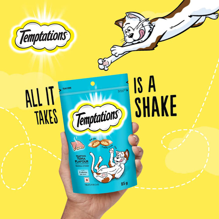 Temptations Tempting Tuna Flavour Cat Treat - 85g (Pack Of 12)