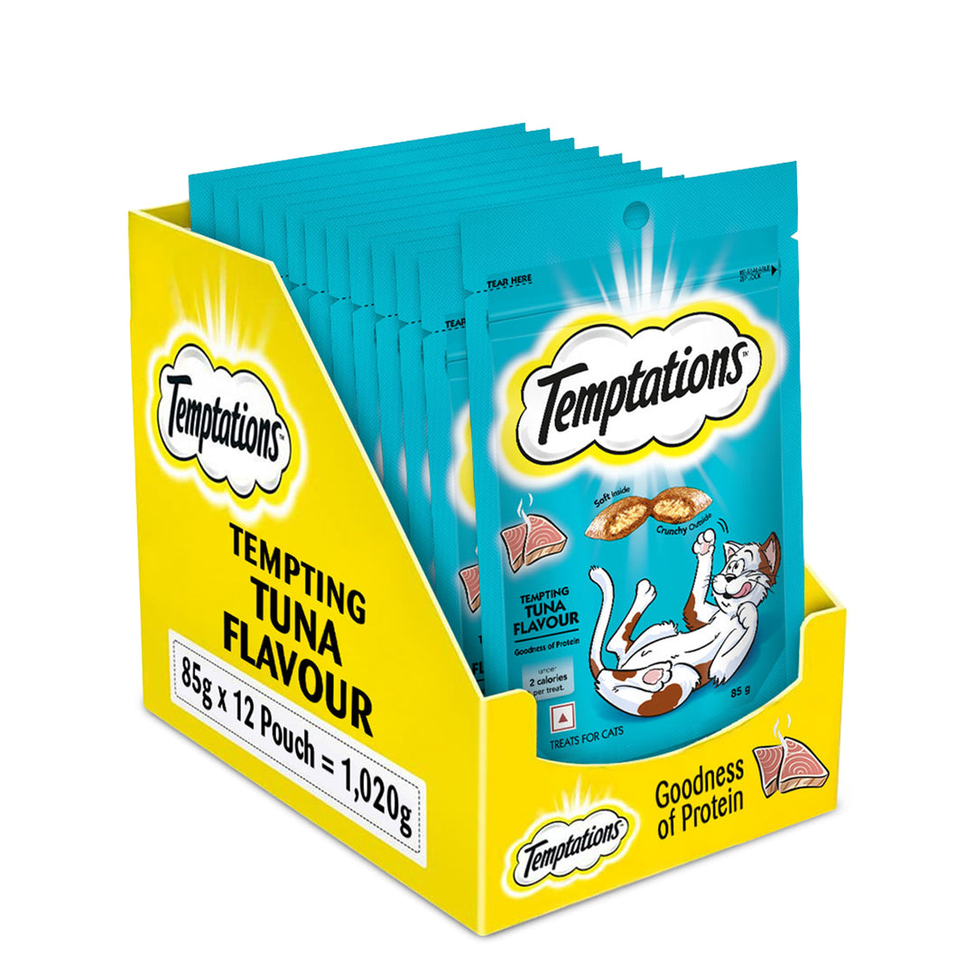 Temptations Tempting Tuna Flavour Cat Treat - 85g (Pack Of 12)