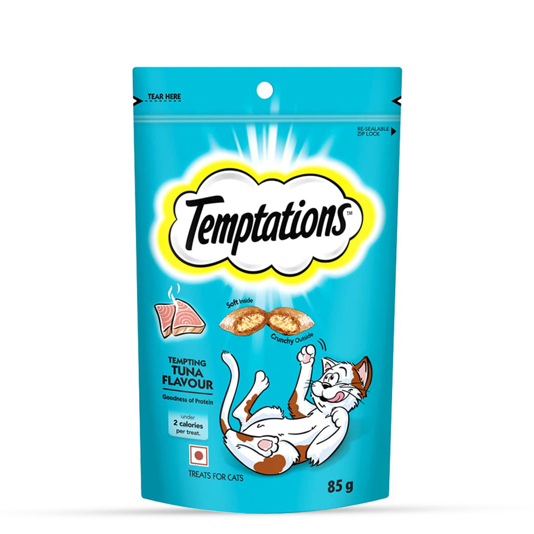 Temptations Tempting Tuna Flavour Cat Treat - 85g (Pack Of 12)