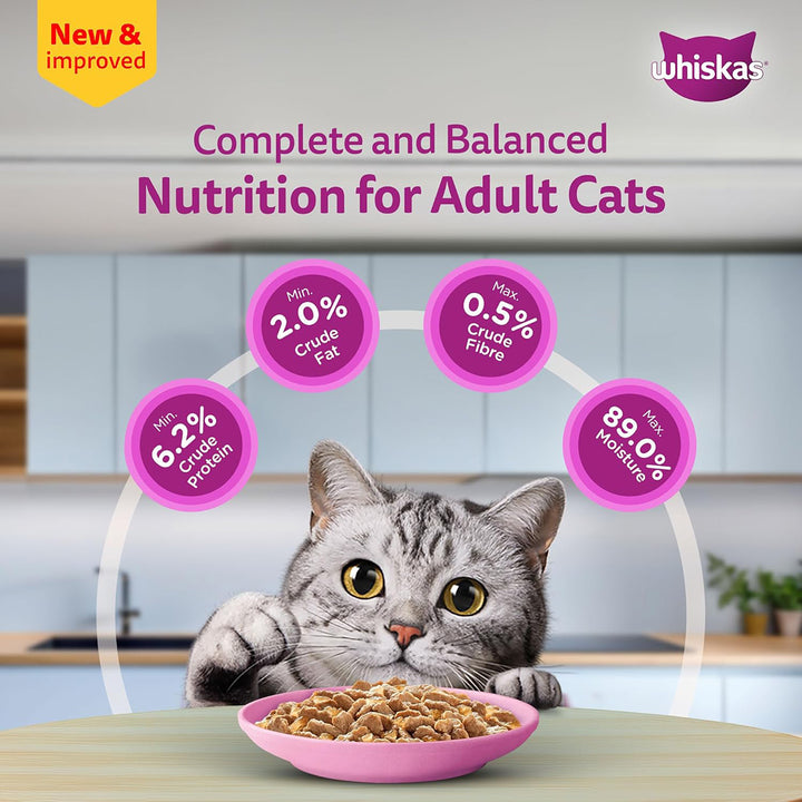 Whiskas Salmon in Gravy Wet Cat Food - All Breeds Adult (+1 year) - 80 g