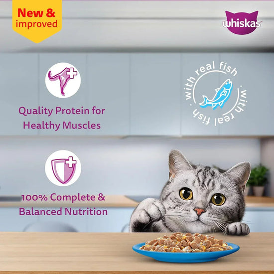 Whiskas Tuna in Jelly Wet Cat Food - All Breeds Adult (+1 year) - 80g (Pack Of 112) - Zigly