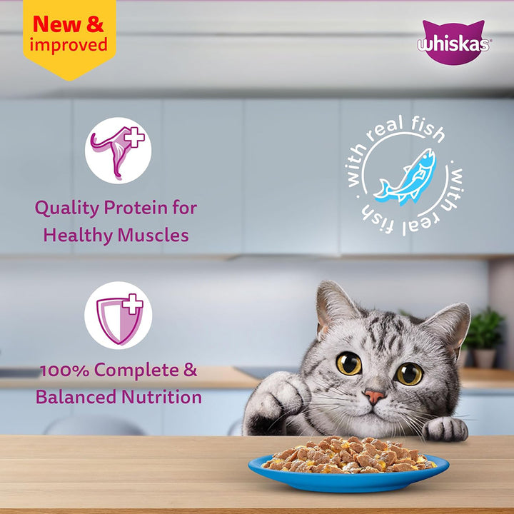 Whiskas Tuna in Jelly Wet Cat Food - All Breeds Adult (+1 year) - 80g (Pack Of 112)