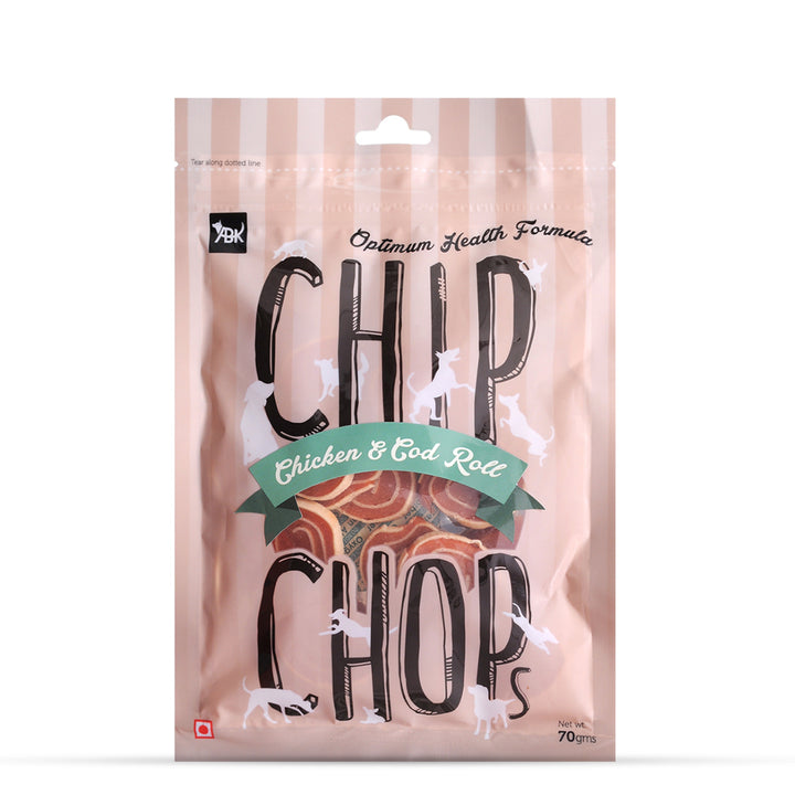 Chip Chops Chicken & Codfish Rolls Dog Meaty Treat - 70g