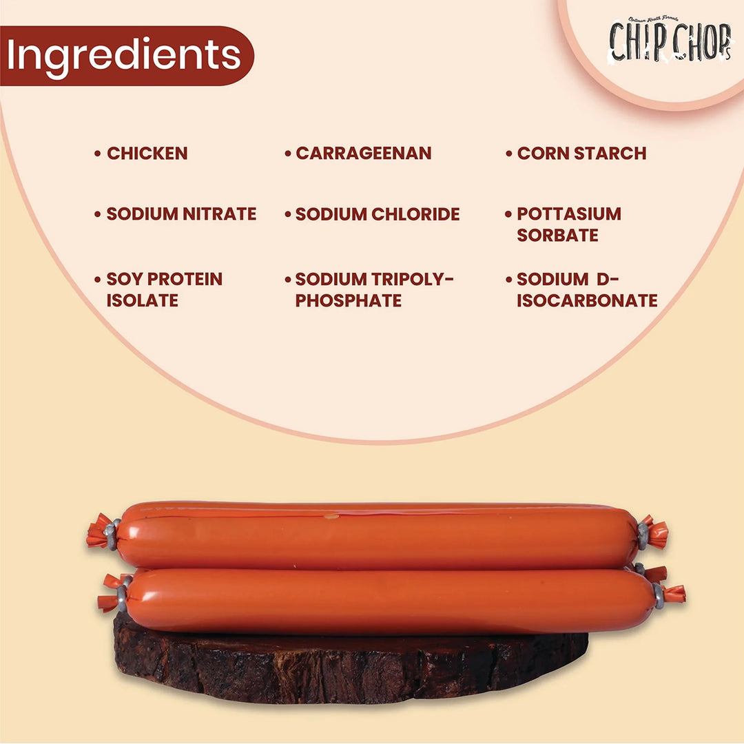 Chip Chops Chicken Sausages Dog Meaty Treat – 75g