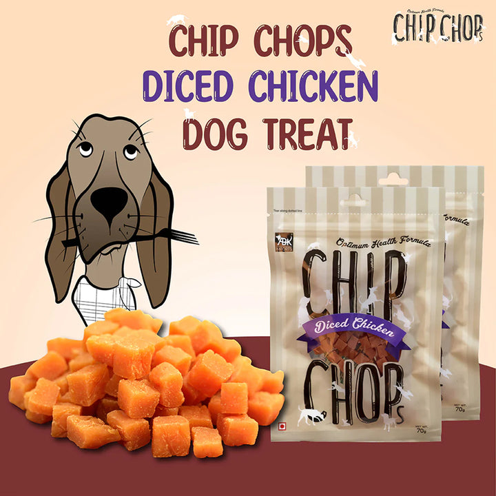 Chip Chops Diced Chicken Dog Meaty Treat - 70g