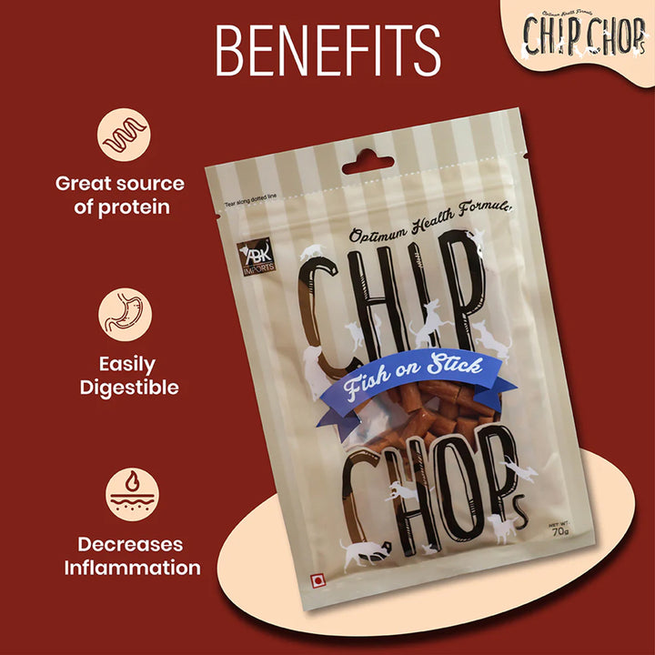 Chip Chops Fish on Stick Dog Meaty Treat-70g