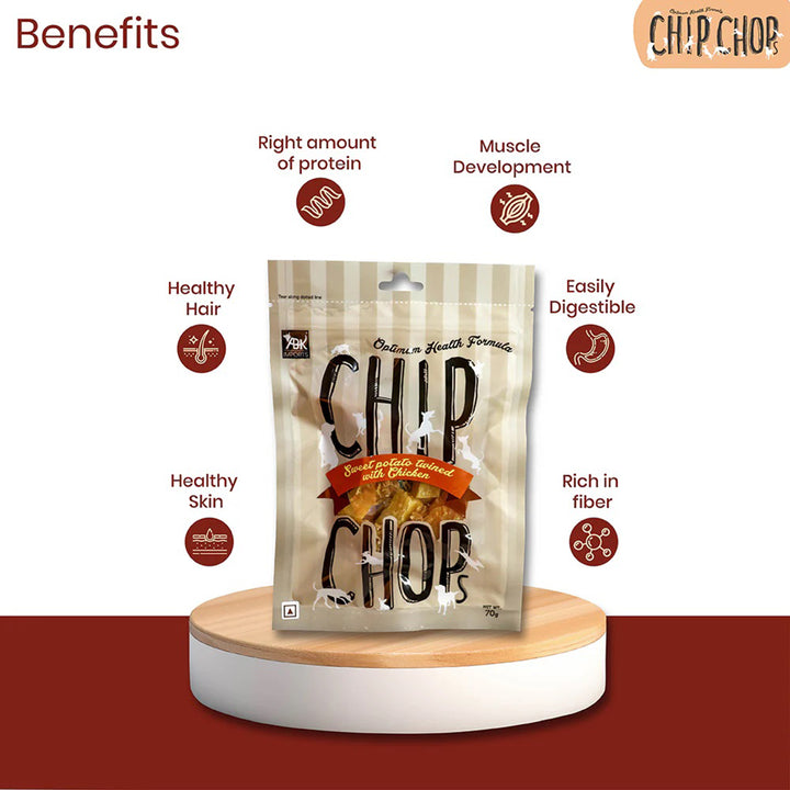 Chip Chops Sweet Potato Twined with Chicken Dog Meaty Treat - 70g