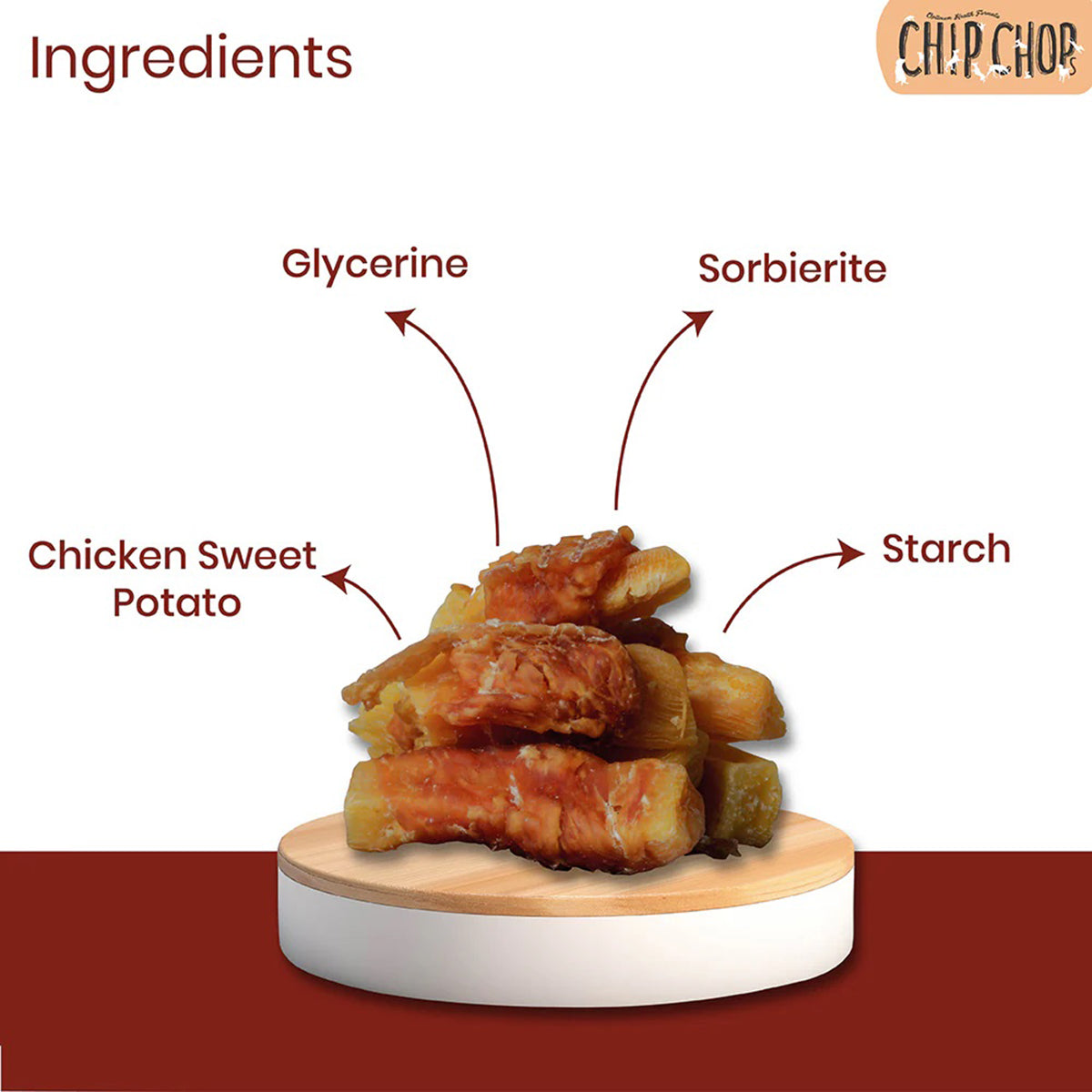 Chip Chops Sweet Potato Twined with Chicken Dog Meaty Treat - 70g