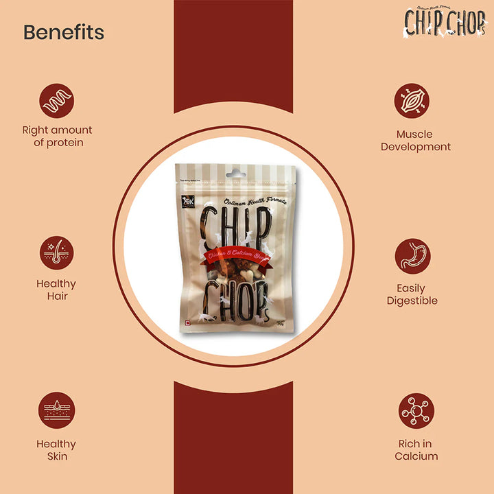 Chip Chops Chicken & Calcium Bone Dog Meaty Treat - 70g