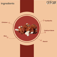 Chip Chops Chicken & Calcium Bone Dog Meaty Treat - 70g