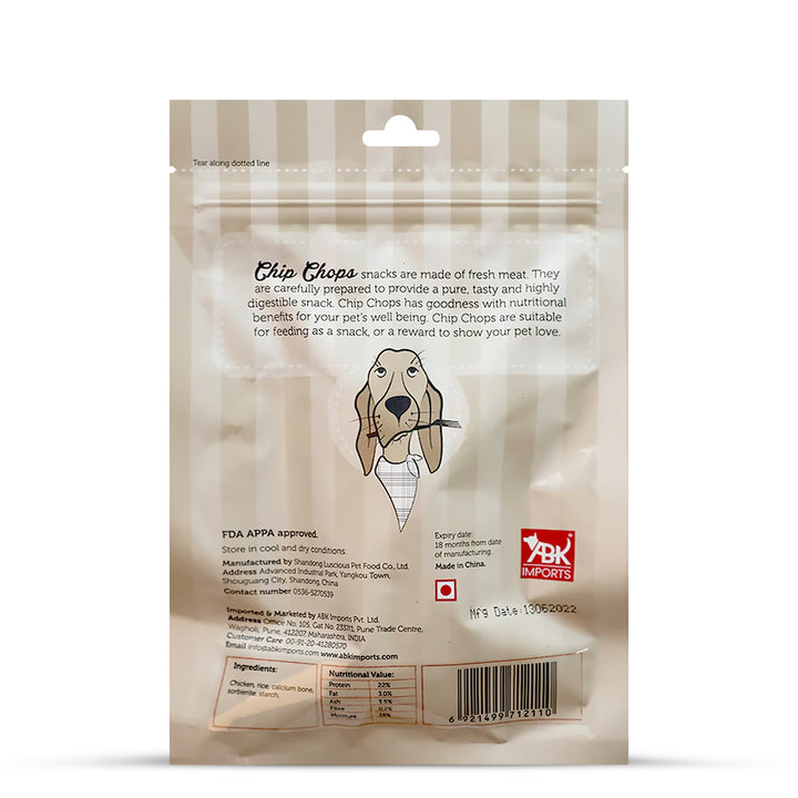 Chip Chops Chicken & Calcium Bone Dog Meaty Treat - 70g