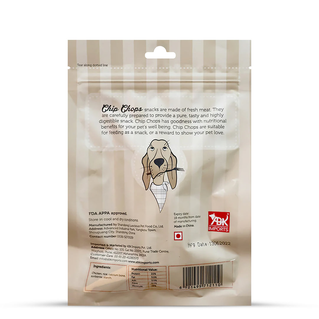 Chip Chops Chicken & Calcium Bone Dog Meaty Treat - 70g
