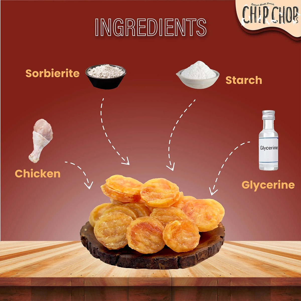 Chip Chops Chicken Chips Coins Dog Meaty Treat – 70g
