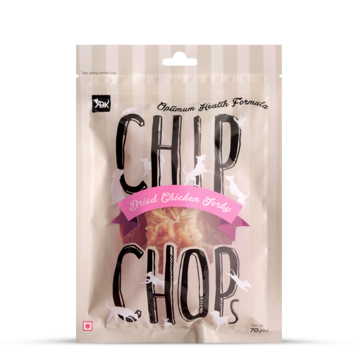 Chip Chops Dried Chicken Jerky Dog Meaty Treat - 70g