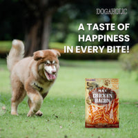 Dogaholic Max BBQ Chicken Bacon Strips Dog Meaty Treat - 130g