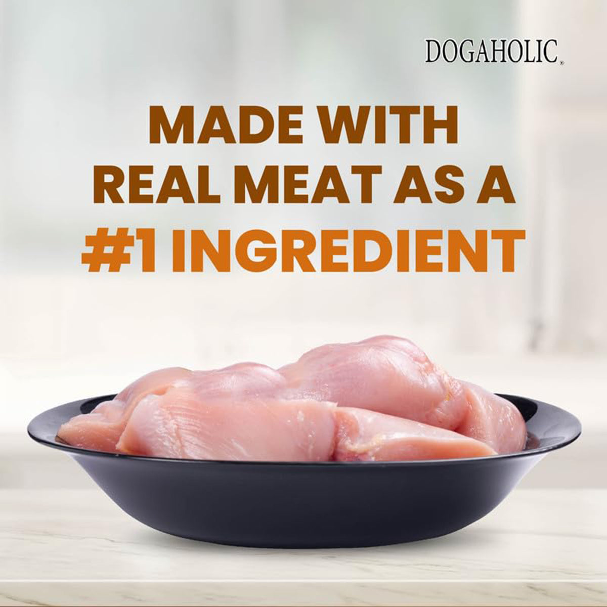 Dogaholic Max BBQ Chicken Bacon Strips Dog Meaty Treat - 130g