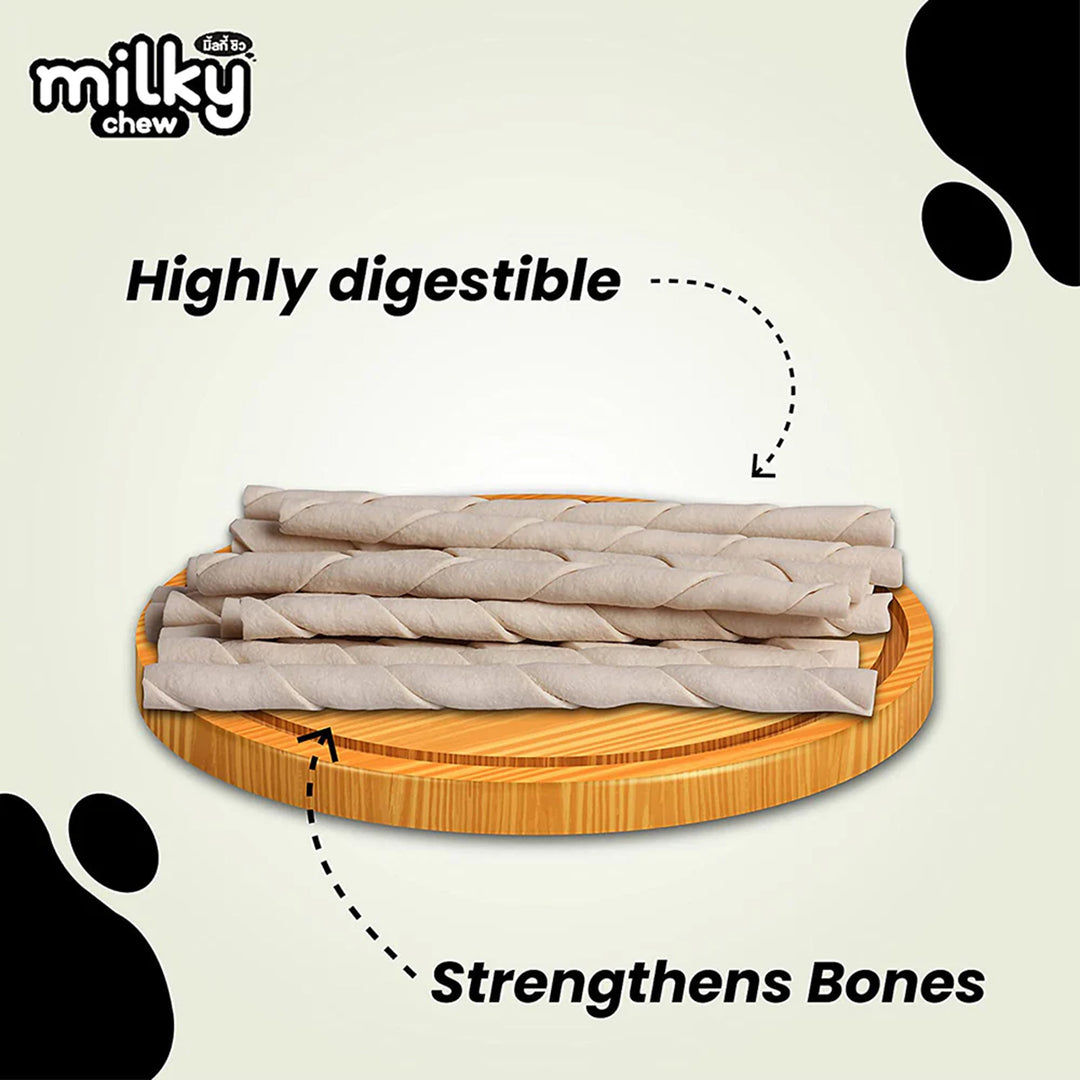 Dogaholic Milky Chew Stick Style Dog Treat - 30 pieces