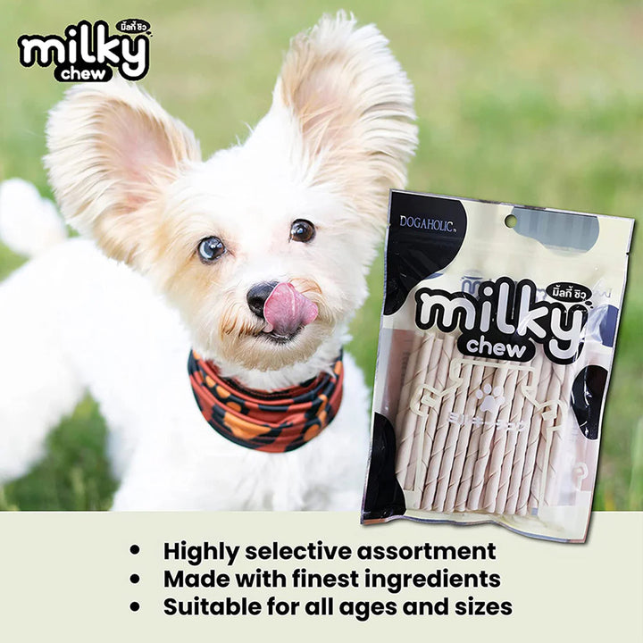 Dogaholic Milky Chew Stick Style Dog Treat - 30 pieces