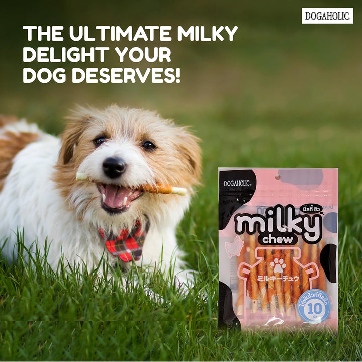 Dogaholic Milky Chew Chicken Stick Dog Treat - 10 pieces