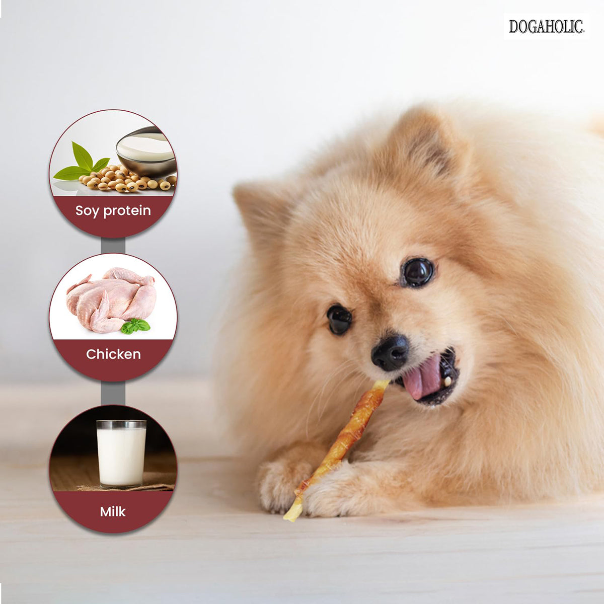 Dogaholic Milky Chew Chicken Stick Dog Treat - 10 pieces