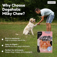 Dogaholic Milky Chew Chicken Stick Dog Treat - 10 pieces