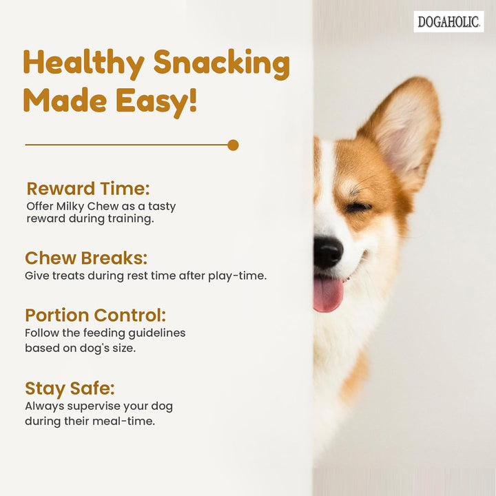 Dogaholic Milky Chew Cheese & Chicken Sticks Dog Treat - 10 pieces