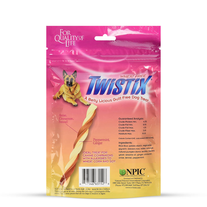 NPIC Twistix Pumpkin Spice Flavor Dog Dental Treat - 156gm Large