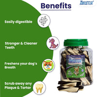 NPIC Twistix Vanilla Mint Dog Dental Treat - 50 Sticks - Canister