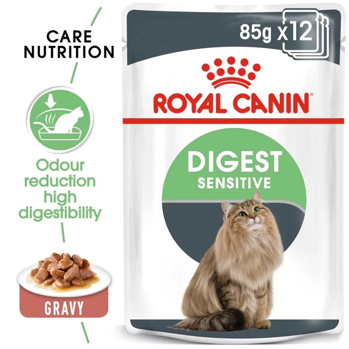 Royal Canin Digest Sensitive Wet Cat Food - All Breed Adult - 85g - Zigly
