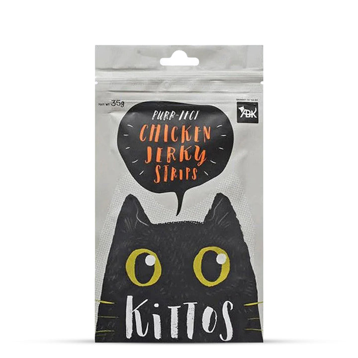 Kittos Chicken Jerky Strips Cat Meaty Treat – 35gm