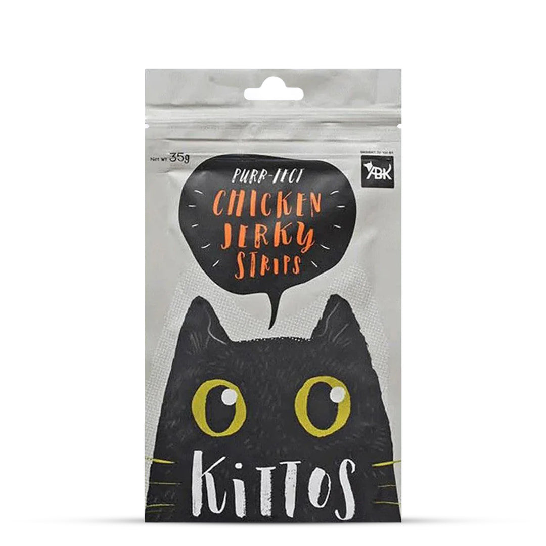 Kittos Chicken Jerky Strips Cat Meaty Treat – 35gm
