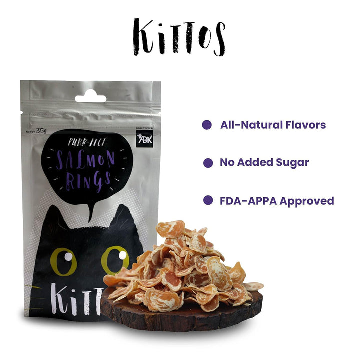 Kittos Salmon Rings Cat Meaty Treat – 35gm