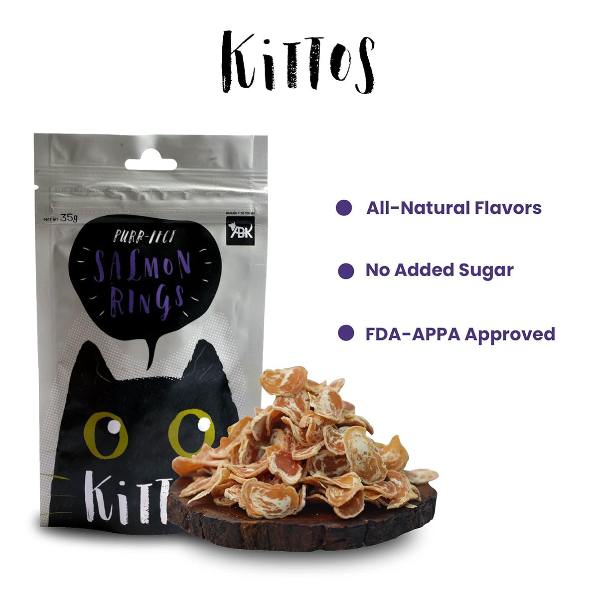 Kittos Salmon Rings Cat Meaty Treat – 35gm